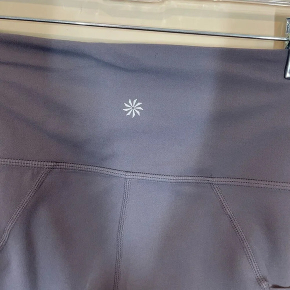 ATHLETA Meshblock Stash Pocket Salutation Tights Gray Blue Size Small - Picture 4 of 13